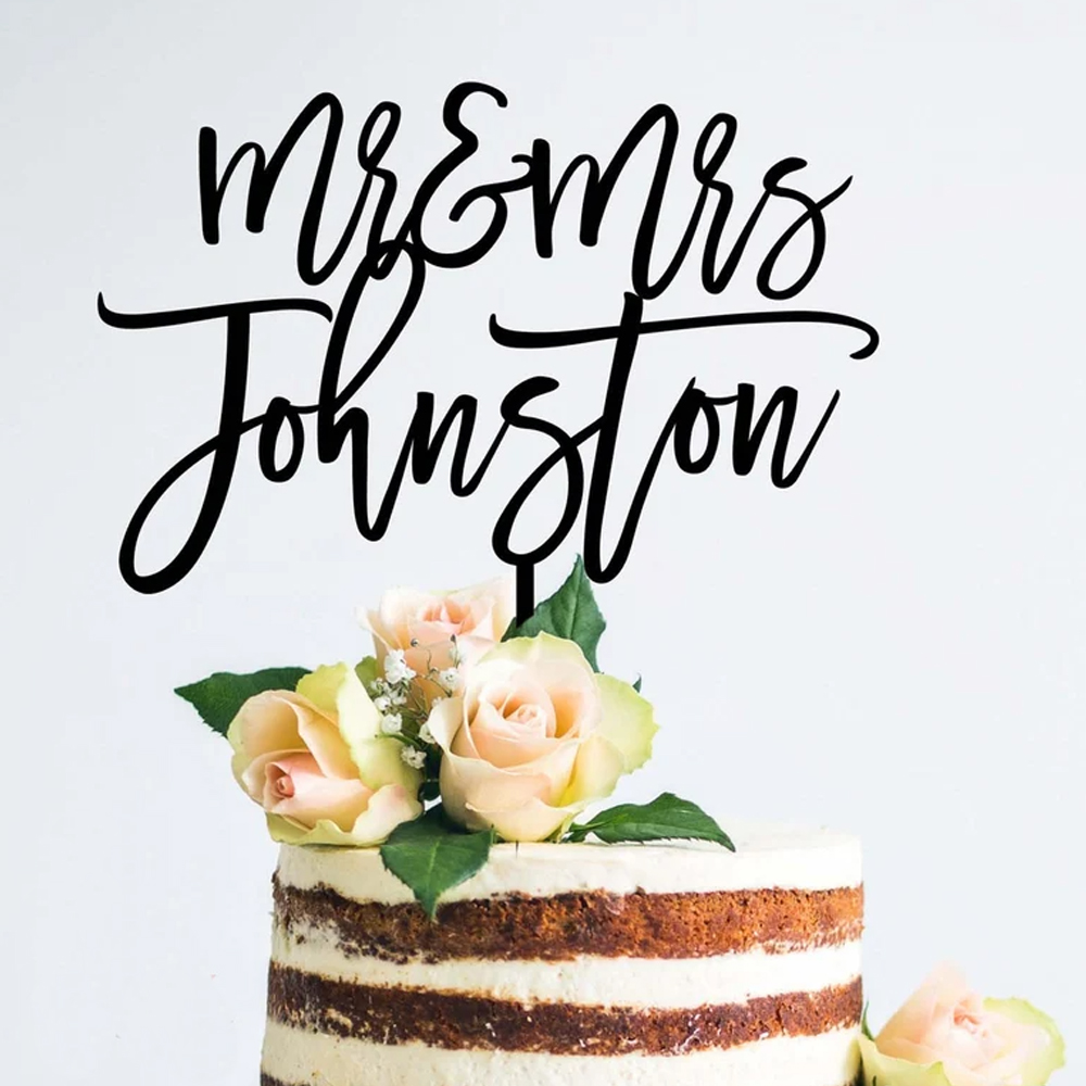 Wedding Supply Rentals - Garniture de gâteau de mariage personnalisée