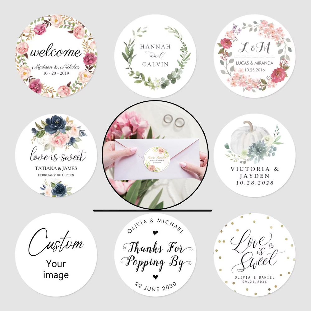 Wedding Supply In Bulk - Autocollants personnalisés pour mariages, anniversaires, baptêmes