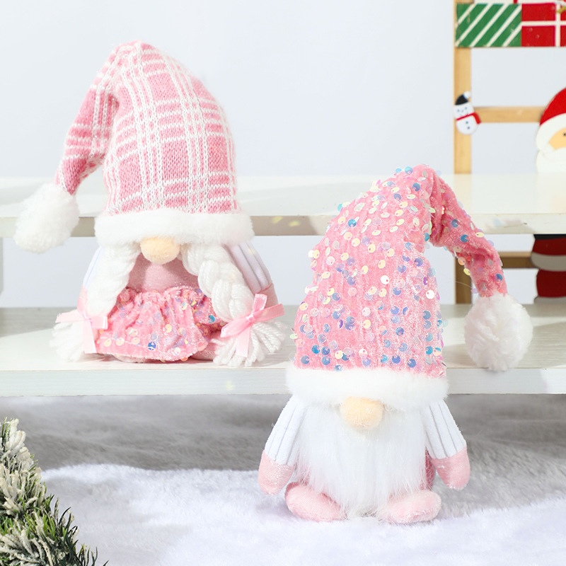 Table Runner Sequin - Décorations de Noël en peluche, poupées