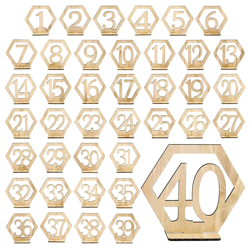 Wedding Supply Rentals - Numéro de Table de Mariage en