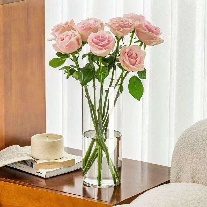 Vase à fleurs cylindrique tran - Centerpiece Vase Tall avis et prix